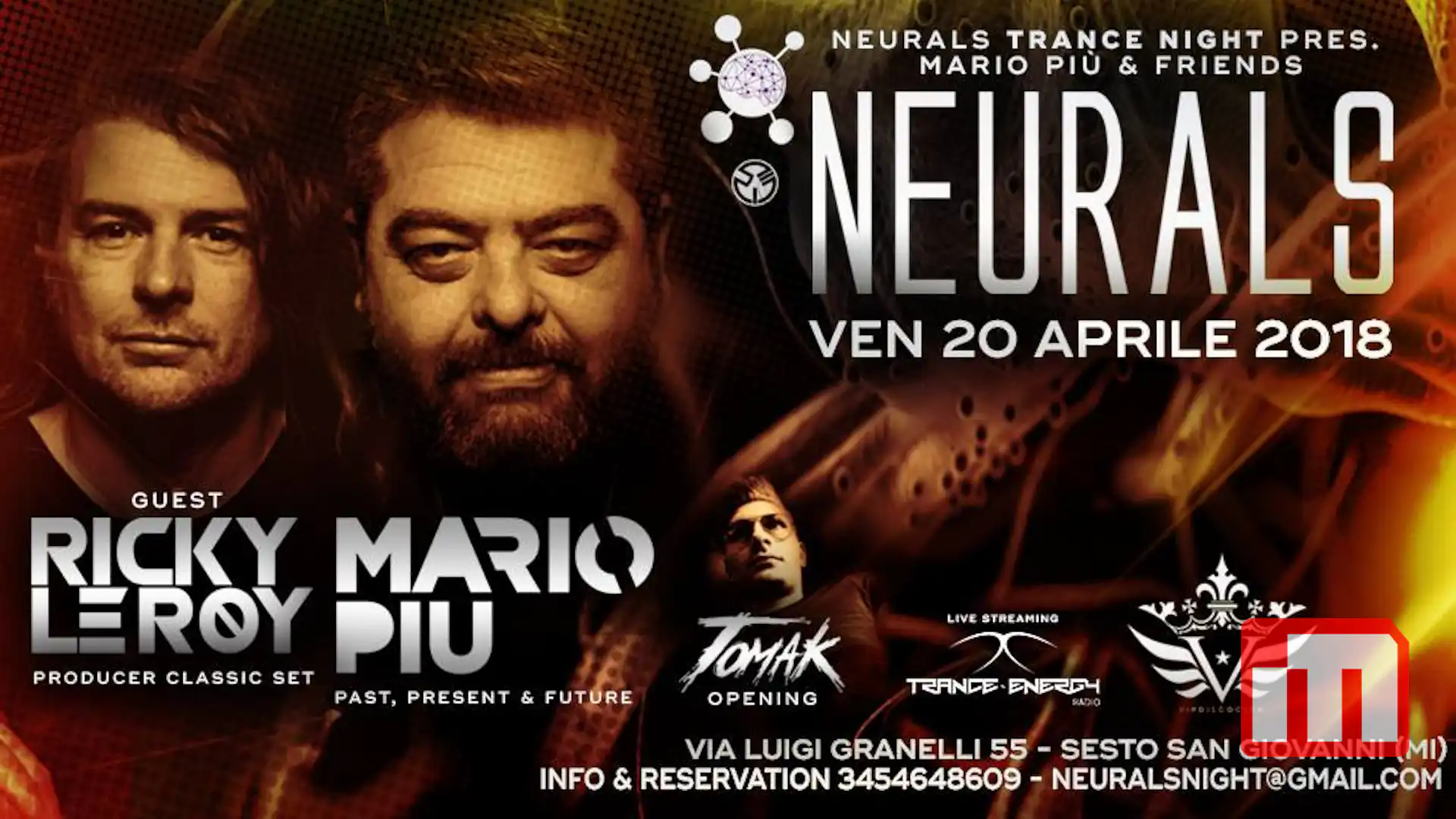 Neurals Night a Milano con Mario Più e Ricky Le Roy