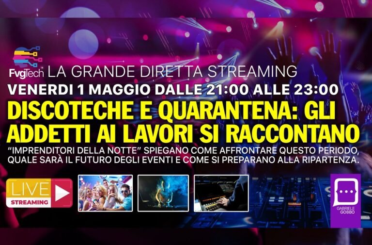 Quarantena, gli addetti ai lavori delle discoteche in diretta il primo maggio