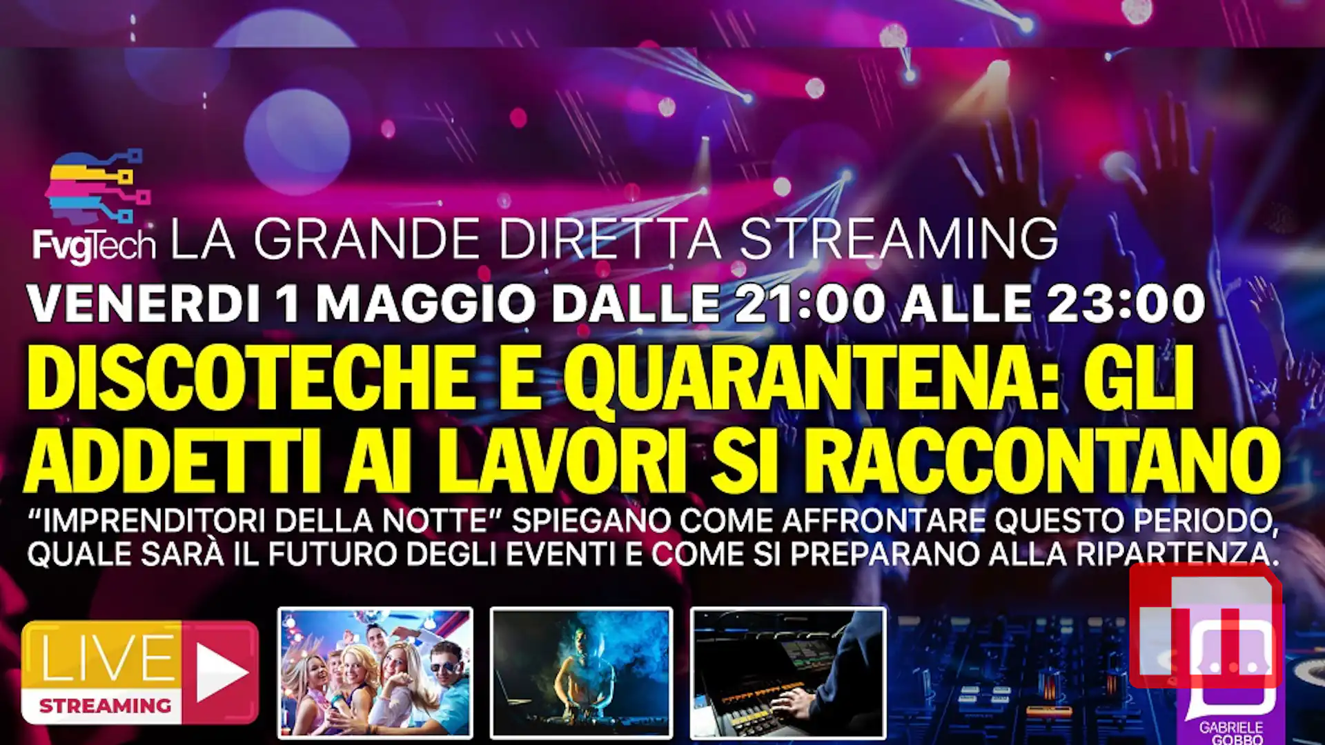 Quarantena, gli addetti ai lavori delle discoteche in diretta il primo maggio