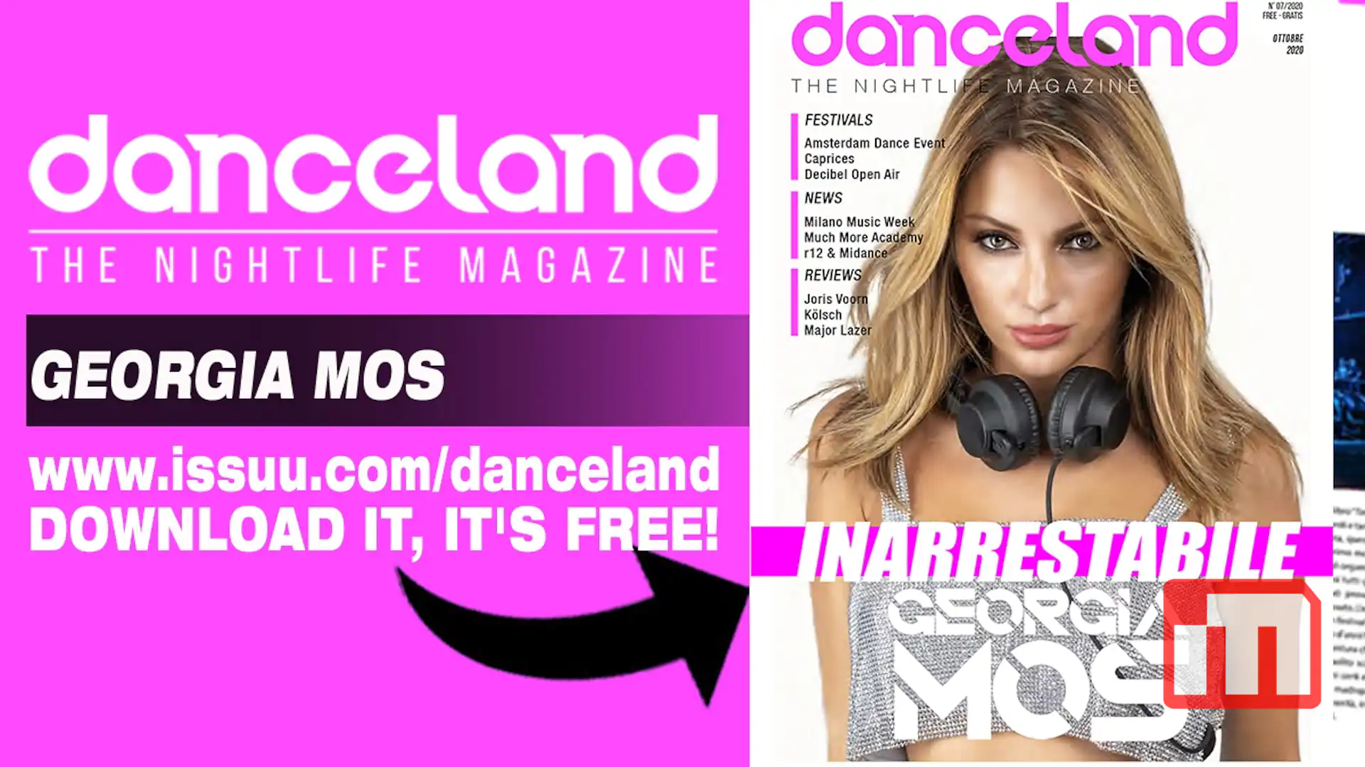 Georgia Mos per la cover story di Danceland di ottobre