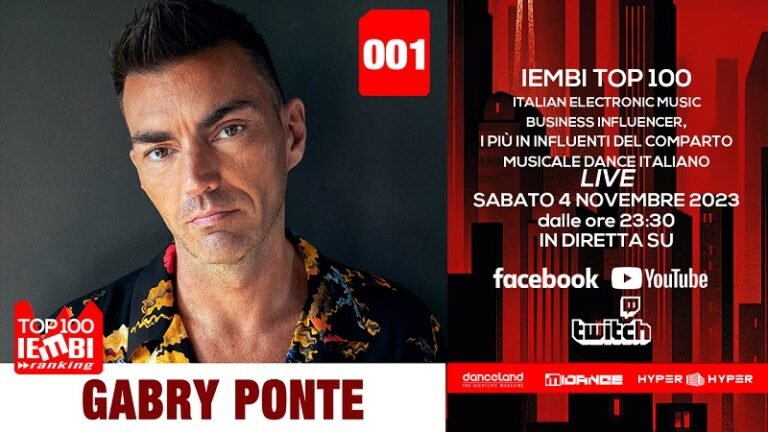 Alla IEMBI Top 100 2023 di Midance trionfa Gabry Ponte