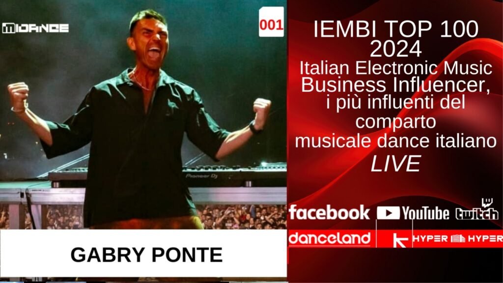 Alla IEMBI Top 100 2024 di Midance trionfa di nuovo Gabry Ponte