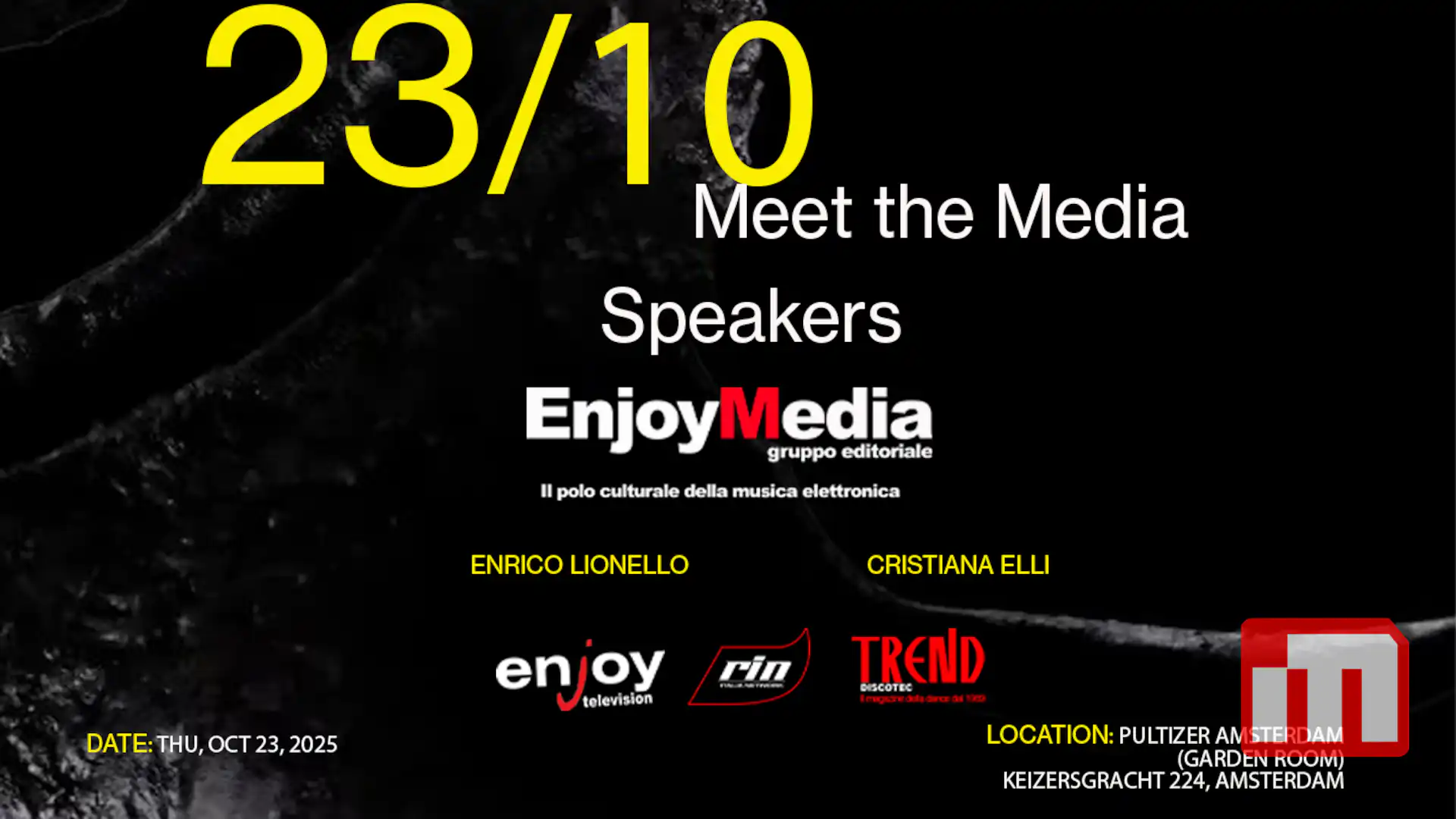 Enrico Lionello e Cristiana Elli unici italiani selezionati per l’evento “Meet the Media” all’ADE 2025
